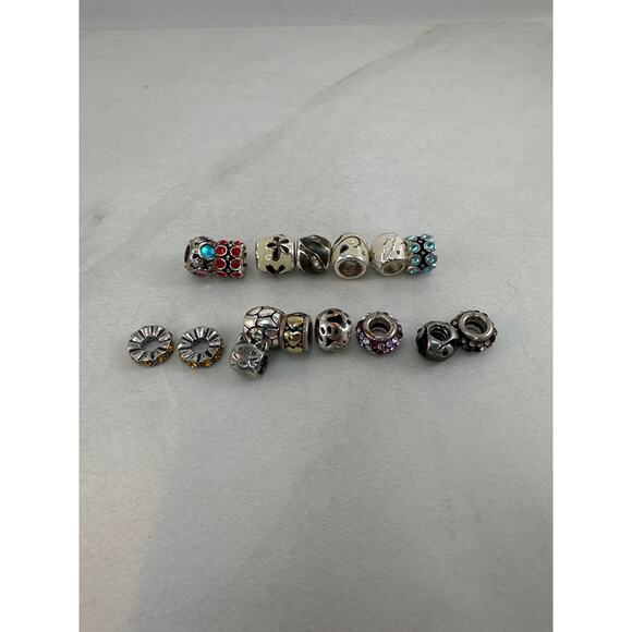 Lot of 16 charm beads and spacer beads - Picture 1 of 3